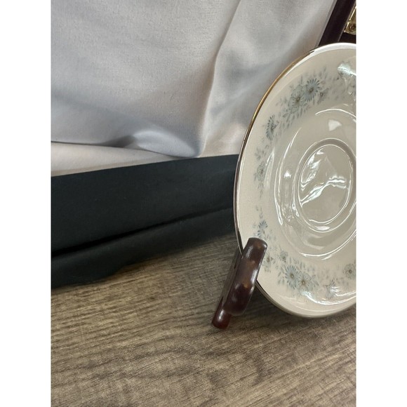 Noritake Porcelain China 6716 INVERNESS Platinum Vintage Japan Blue White Saucer - Picture 4 of 16